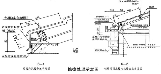 合成樹脂瓦屋面煙囪(天窗)等各節點的處理方法和安裝圖 合成樹脂瓦屋面煙囪(天窗)等各節點的處理方法和安裝圖