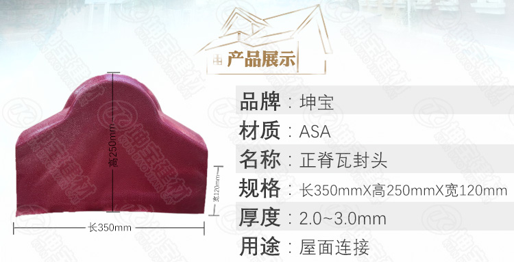 樹脂瓦配件_正脊瓦封頭_批發市場 樹脂瓦配件_正脊瓦封頭_批發市場